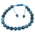 Bracelet Shamballa apatite bleue boules 8mm