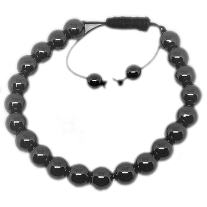 Bracelet Shamballa hématite boules 8mm