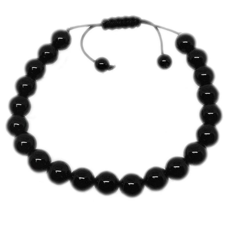 Bracelet Shamballa onyx boules 8mm