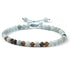 Bracelet Shamballa multi amazonite Pérou et oeil de tigre (boules 3-4mm)