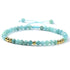 Bracelet Shamballa multi amazonite Brésil et perles laiton (perles facettées 3-4mm)