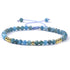 Bracelet Shamballa multi apatite bleue et perles laiton (boules 3-4mm)