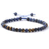 Bracelet Shamballa multi dumortiérite et oeil de tigre (boules 3-4mm)