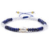Bracelet Shamballa multi lapis lazuli, pierre de lune et perle d&