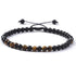 Bracelet Shamballa multi onyx et oeil de tigre (boules 3-4mm)