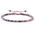 Bracelet Shamballa multi rubis et hématite (perles facettées 2-3mm)