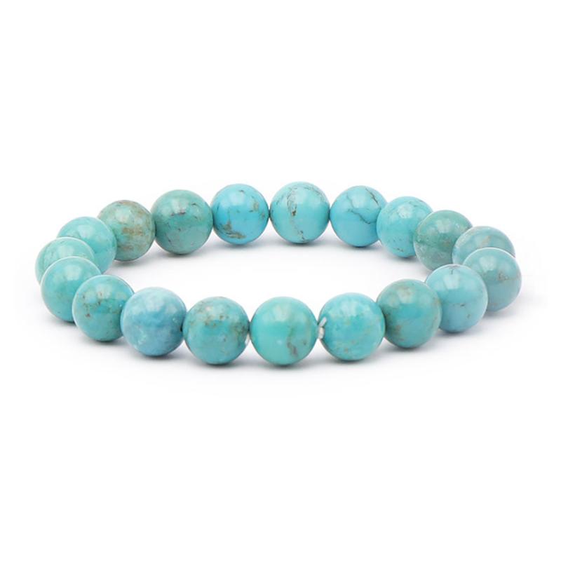 Bracelet turquoise Tibet A+ (boules 10mm)