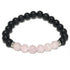 Bracelet "Zodiac" Taureau - Pierre de lave - Quartz rose (boules 8mm)