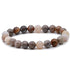 Bracelet agate plume Brésil B (boules 7-8mm)