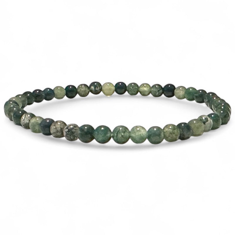 Brazil moss agate bracelet A (3-4mm balls)