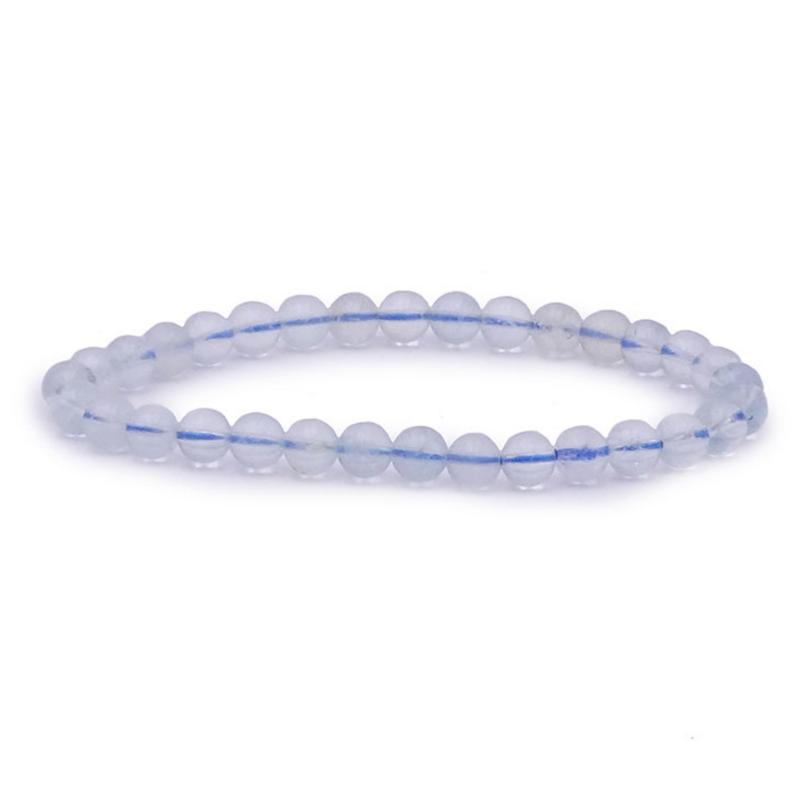 Bracelet aigue marine Namibie AA+ (boules de 5-6mm)