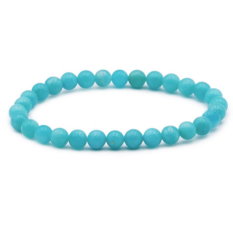 Bracelet amazonite Pérou AA (boules 6-7mm)