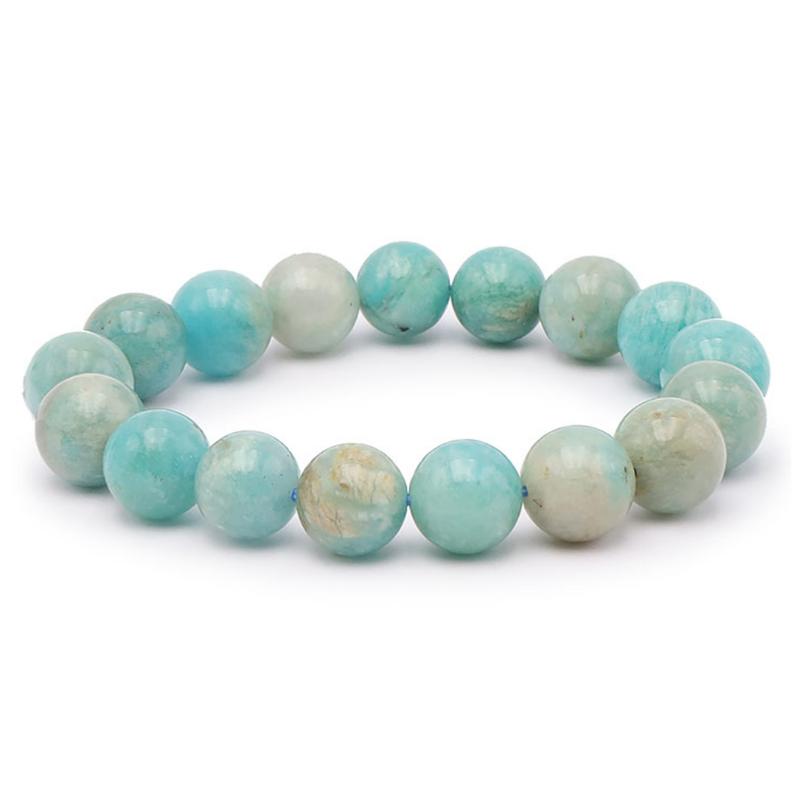 Bracelet amazonite Pérou A (boules 12mm)