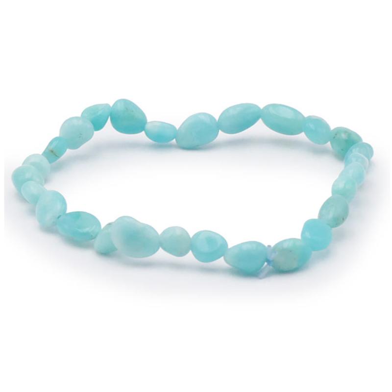 Bracelet amazonite Pérou A+ grains 5-7mm