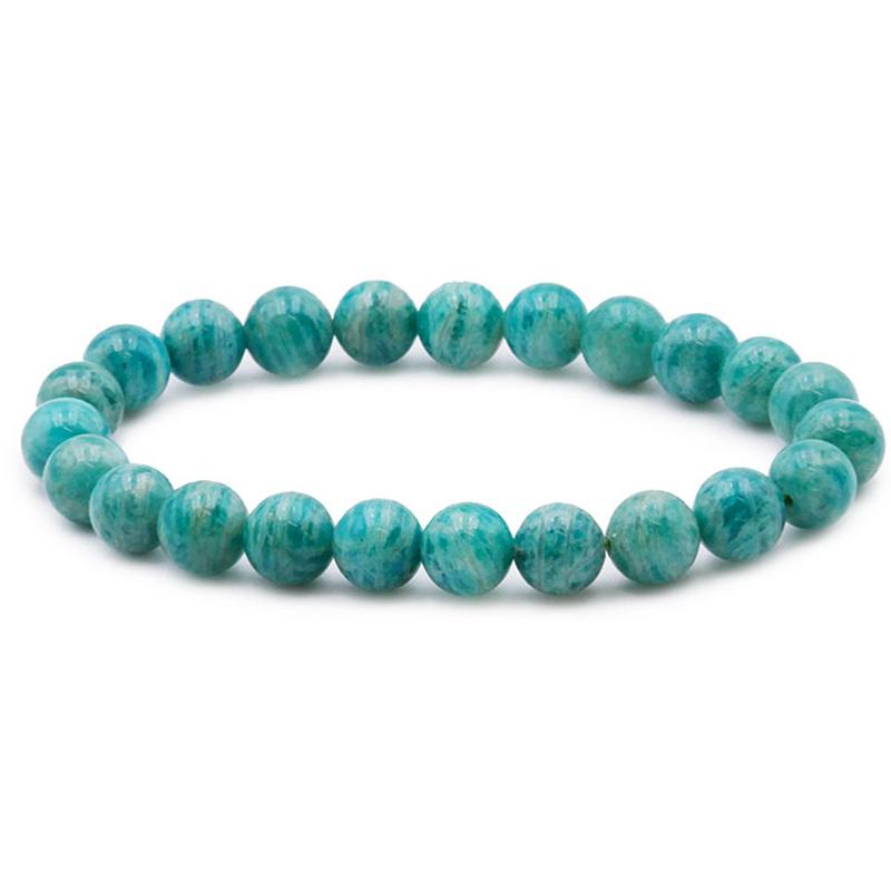 Bracelet amazonite Russie A+ (boules 7,5-8,5mm)