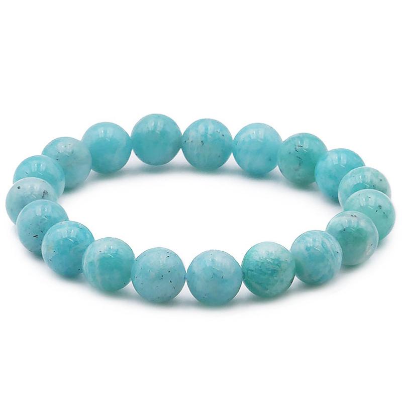 Bracelet amazonite Pérou AA (boules 10mm)