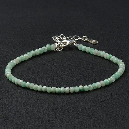 Bracelet amazonite perles facettées argent 925