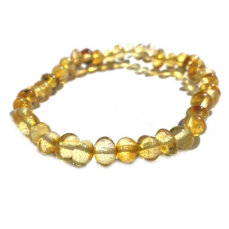 Bracelet ambre miel AA+ perles 5-6mm