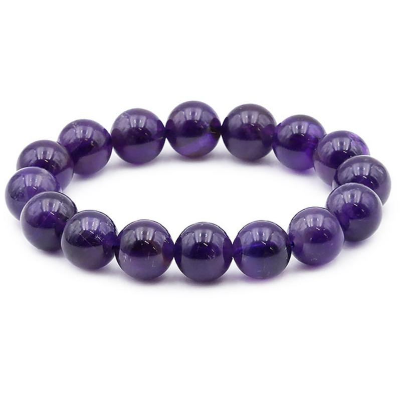 Bracelet améthyste Brésil A (boules 12mm)