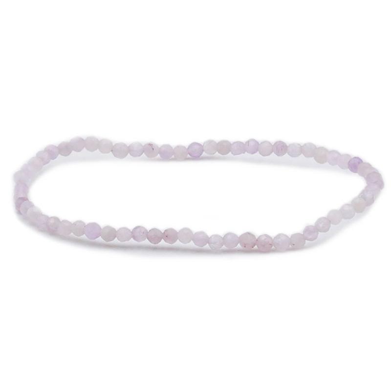 Bracelet améthyste lavande Brésil A (perles facettées 3mm)