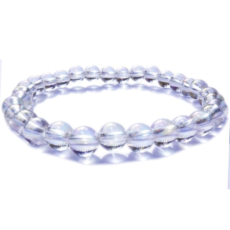 Bracelet quartz angel aura Brésil AAA (boules 5-6mm)