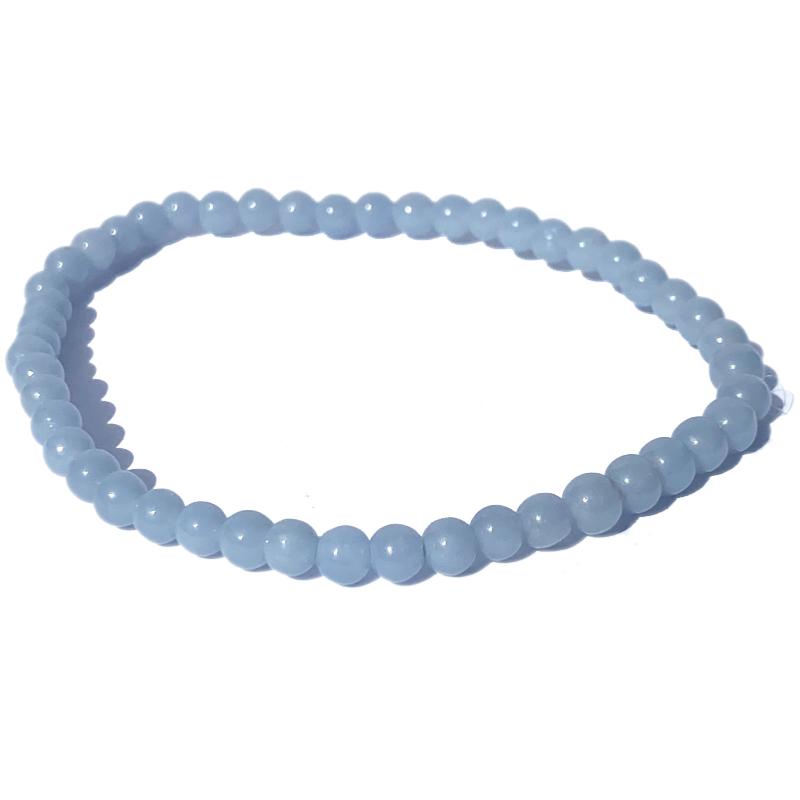 Bracelet angélite Pérou A (boules 3-4mm)