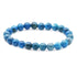 Bracelet apatite bleue Madagascar A+ (boules 7-8mm)