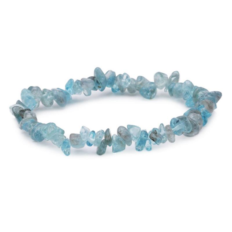 Bracelet apatite bleue Madagascar AA (perles baroques)