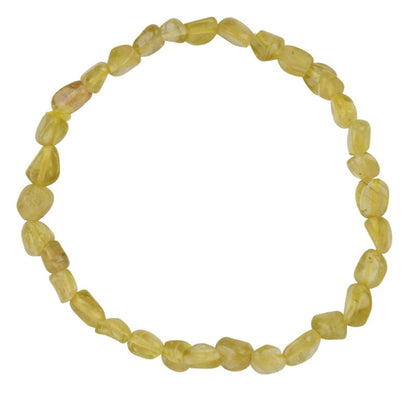 Bracelet apatite jaune Madagascar A (grains 5-7mm)