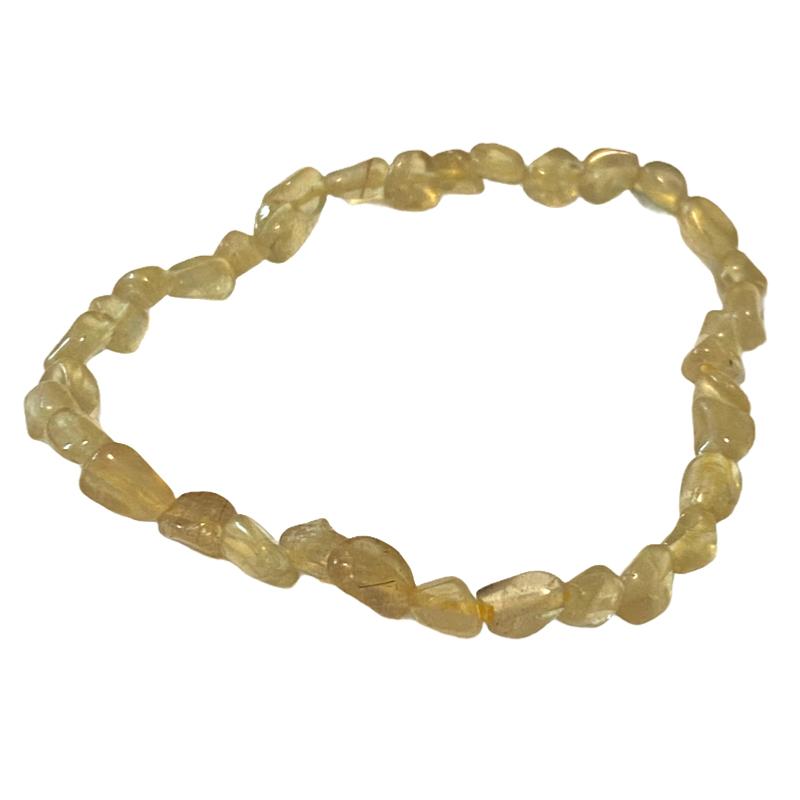 Bracelet apatite jaune Madagascar A (grains 5-7mm)