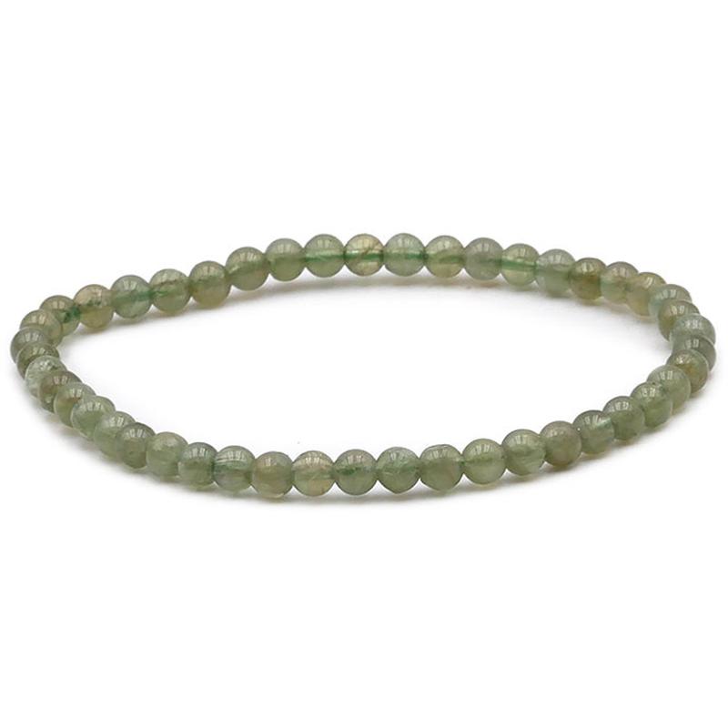 Bracelet apatite verte Madagascar A (boules 3-4mm)