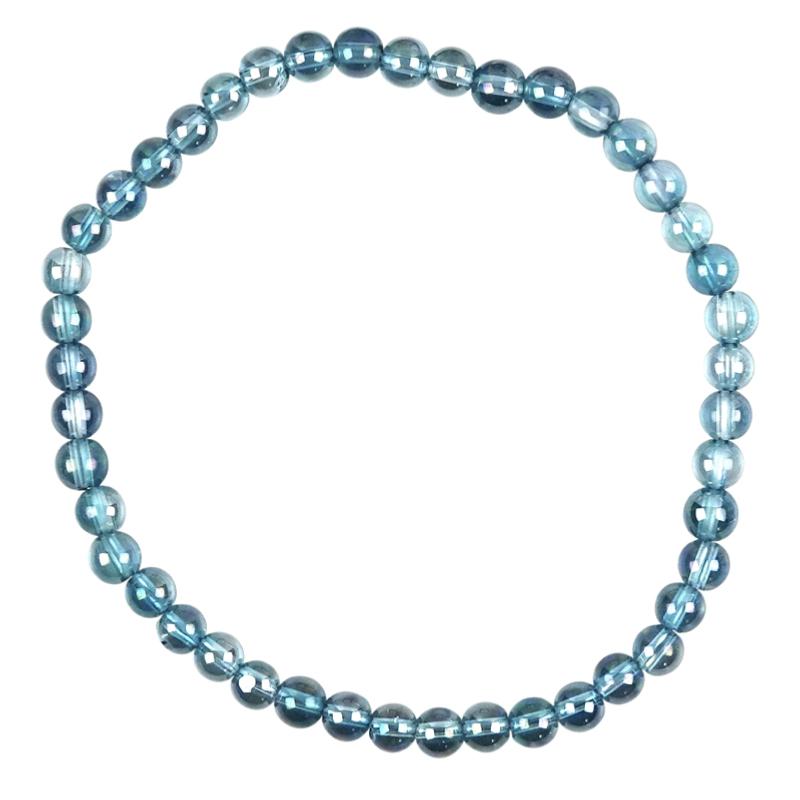 Bracelet aqua aura Brésil AAA (boules 3-4mm) 