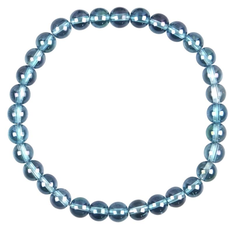 Bracelet aqua aura Brésil AAA (boules 5-6mm) 