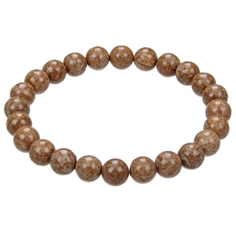 Bracelet aragonite marron Autriche A (boules 7-8mm)