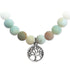 Bracelet arbre de vie amazonite dépolie A (boules 7-8mm)