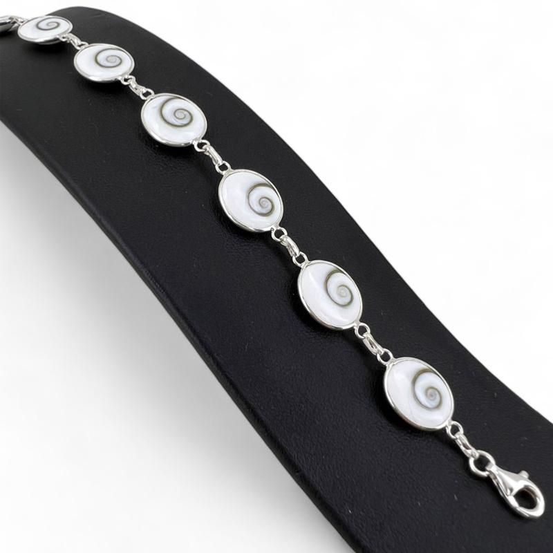 Bracelet Oeil de Sainte Lucie ovale argent 925