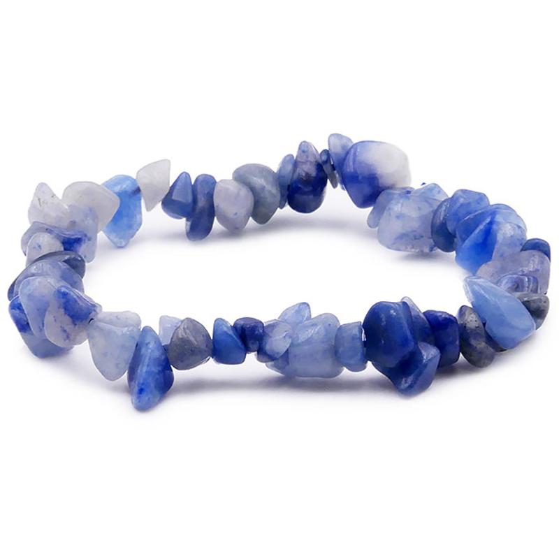 Bracelet aventurine bleue Brésil AB (perles baroques)