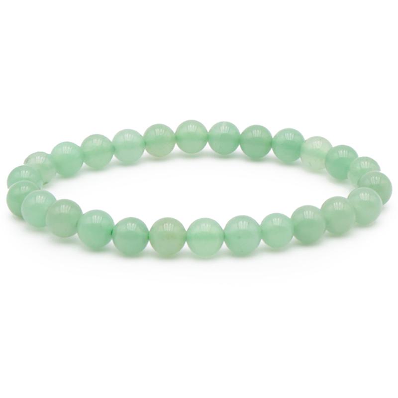 Bracelet aventurine verte Brésil AB (boules 7-8mm) - Taille L