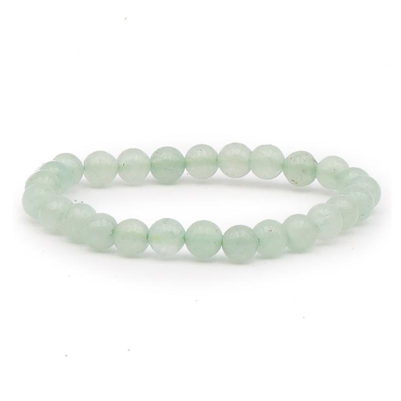 Bracelet taille enfants aventurine verte AB (boules 5-6mm)