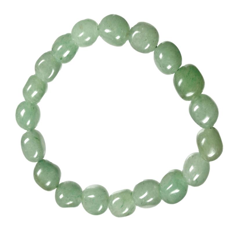 Bracelet aventurine verte Brésil A (pierres roulées) 10-12mm