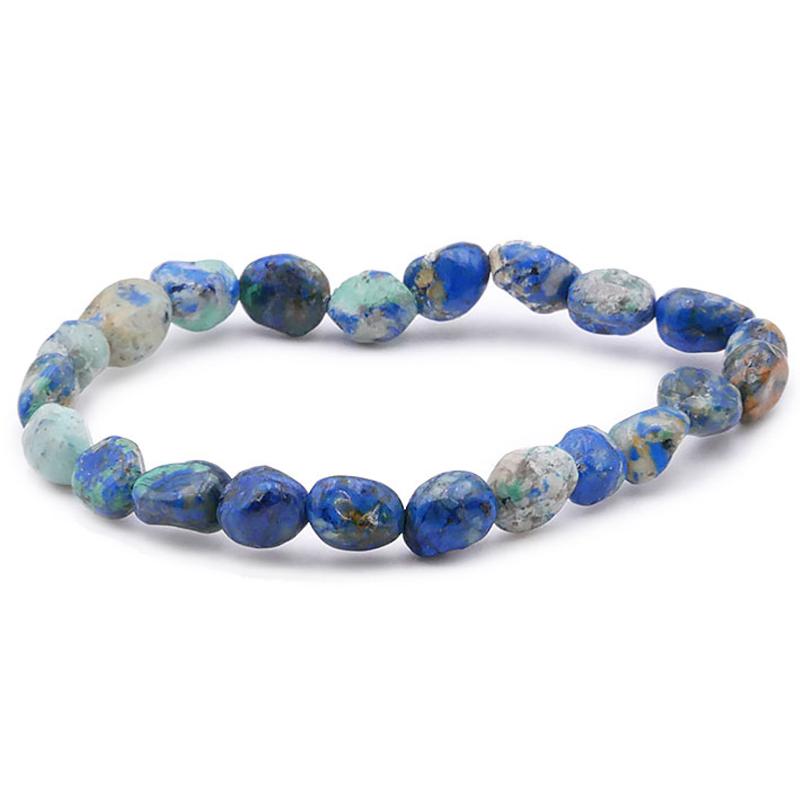 Bracelet azurite Pérou AB (grains 5-7mm)