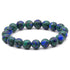 Bracelet azurite-malachite naturelle Congo A+ (boules 10mm)