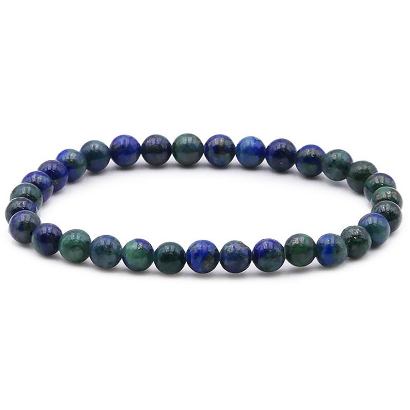 Bracelet azurite-malachite stabilisée Chine A (boules 5-6mm)