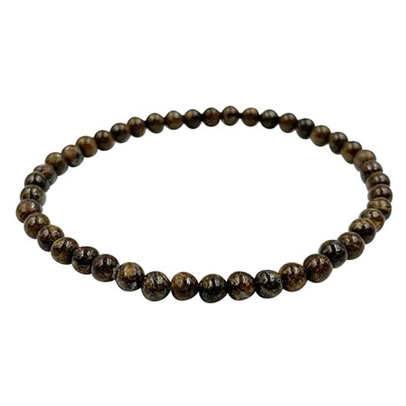 Bracelet bronzite Brésil A (boules 3-4mm)