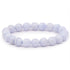 Bracelet calcédoine bleue Namibie AA (boules 10mm)