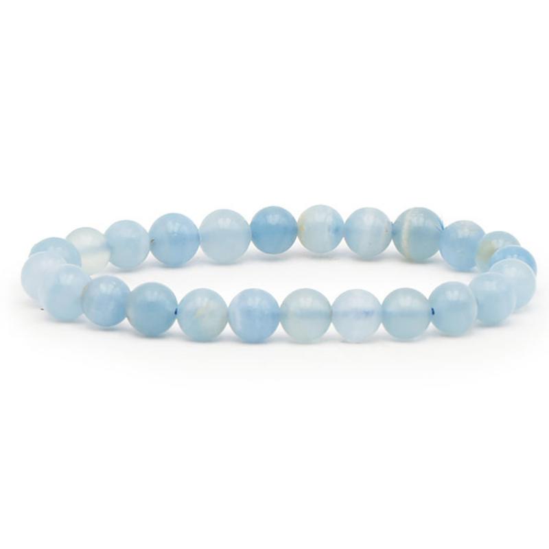 Bracelet calcite bleue Mexique AAA (boules 7-8mm)