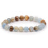 Bracelet calcite bleue sur Guangue Mexique AA (boules 9-10mm)