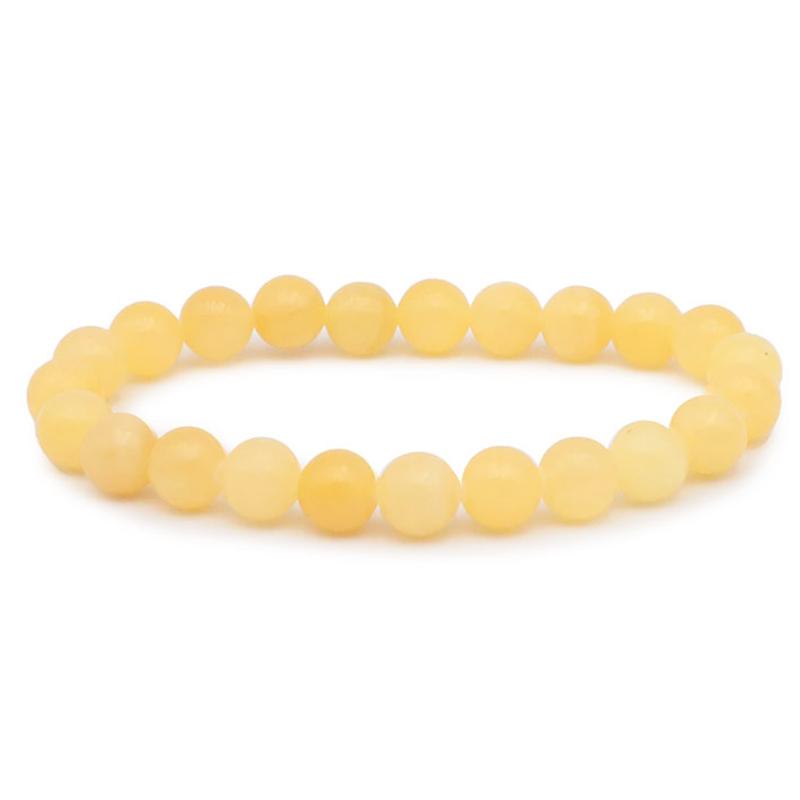 Bracelet calcite orange Mexique AB (boules 7-8mm)