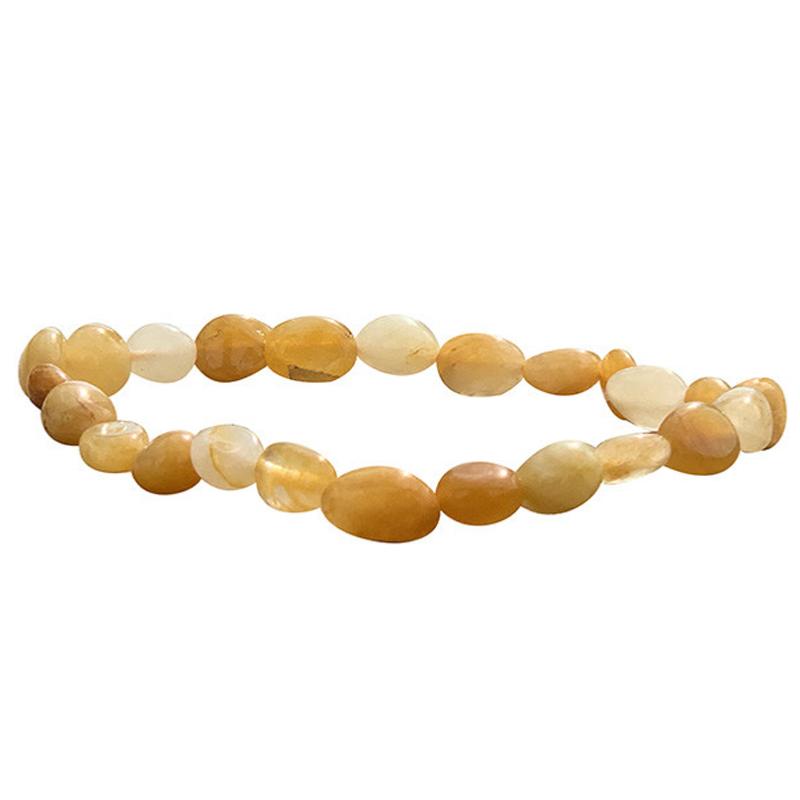 Bracelet calcite orange Mexique A (grains 5-7mm)