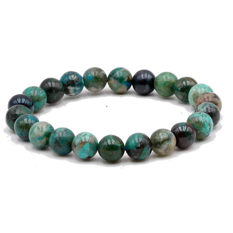 Bracelet chrysocolle Pérou AA (boules 9-10mm)